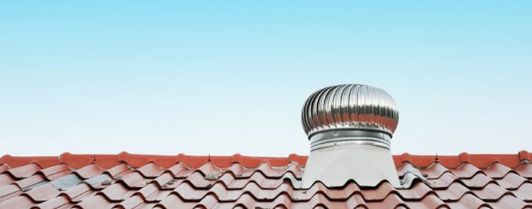 attic fan on top of roof